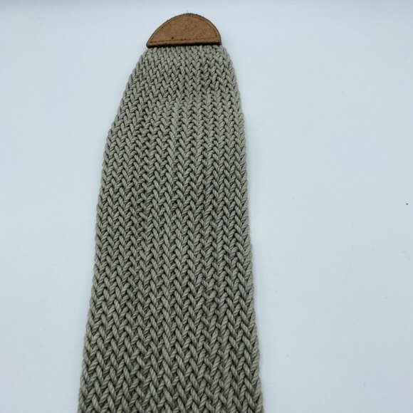 Talbots Tan Cotton Woven Waxed Cord Belt Women's Size L Wide Style 95501 - Picture 12 of 12